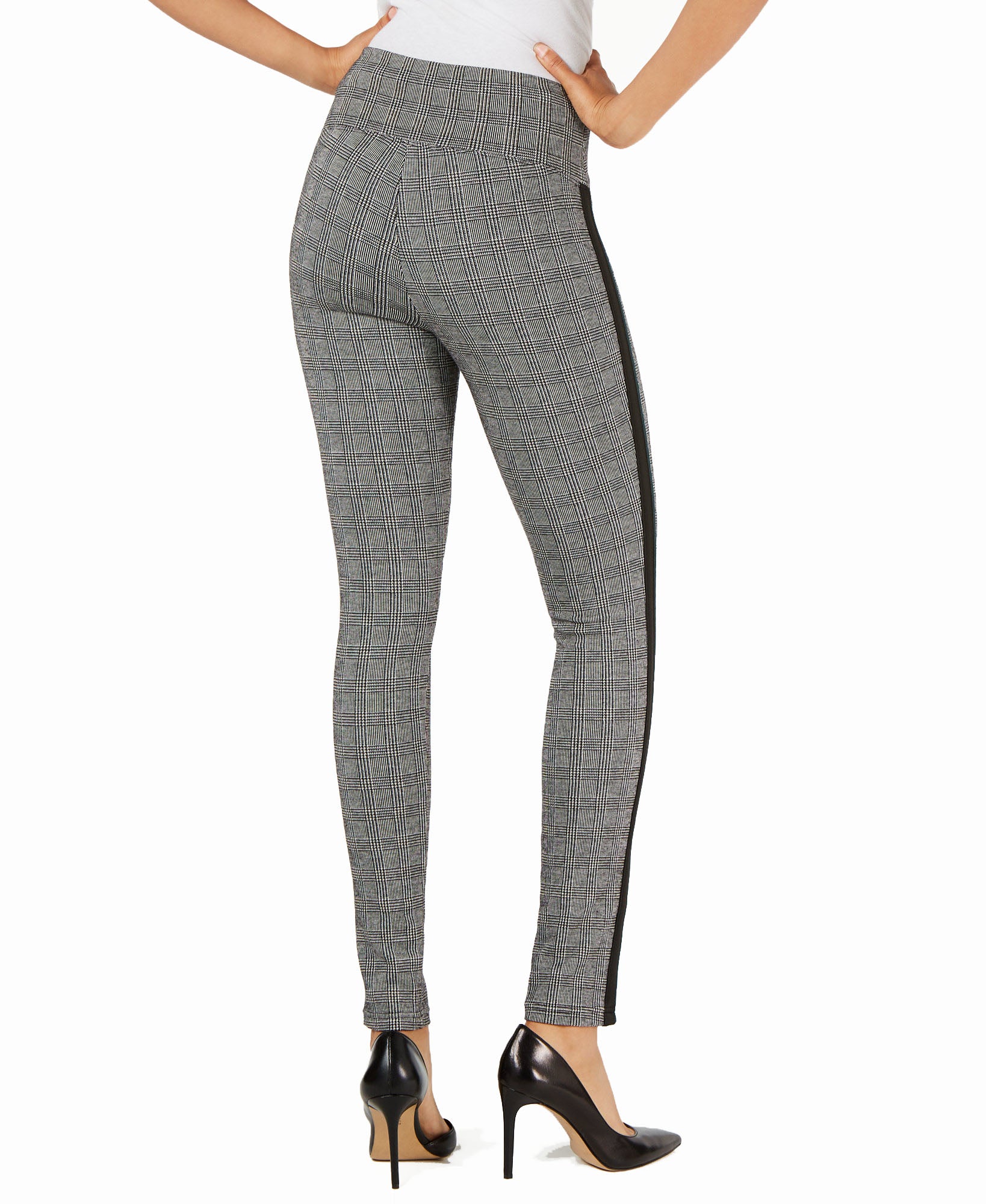 INC International Concepts Women Glen Plaid Shaping Leggings