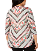 JM Collection Women Plus Zip Neck Tunic