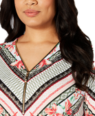 JM Collection Women Plus Zip Neck Tunic