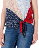 Style & Co Women Petite Patch Side Tie Top