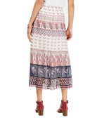 Style & Co Women Tiered Mixed Print Midi Skirt
