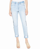 Rewash Women Ripped Herringbone Contrast Skinny Jeans Dark Indigo