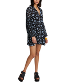 Free People Women Turn Turn Mini Dress Black Combo