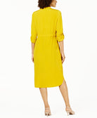 Alfani Women Petite 3 4 Sleeve Belted Shirtdress