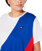 Tommy Hilfiger Sport Women Plus Colorblocked T Shirt