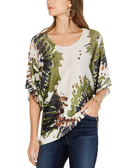 INC International Concepts Women Petite Tie Dyed Metallic Sweater Heather Sandune