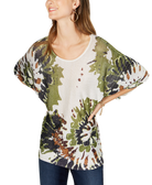 INC International Concepts Women Petite Tie Dyed Metallic Sweater