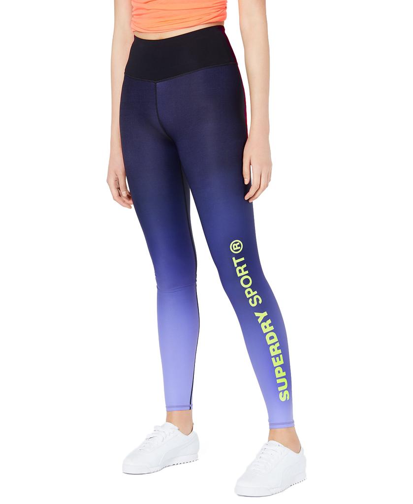 Superdry Women Core Essential Leggings Purple Vibe Ombre