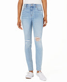 Rewash Women Ripped High Waist Skinny Jeans Blue