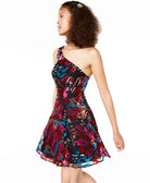 City Studio Juniors One Shoulder Skater Dress