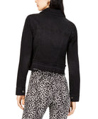 INC International Concepts Women Frayed Cropped Denim Jacket
