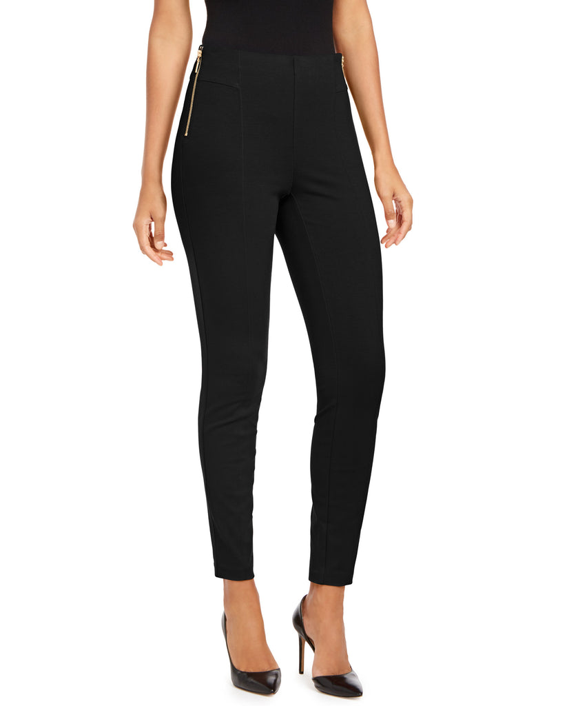 INC International Concepts Women High Waist Skinny Pants in Curvy Deep Black