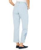 Style & Co Women Striped Embroidered Curvy Fit Boyfriend Jeans