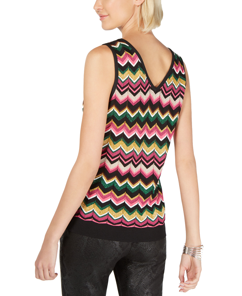 INC International Concepts Women Petite Chevron Knit Top