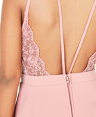 City Studios Women Lace Open Back Fit Flare Dress