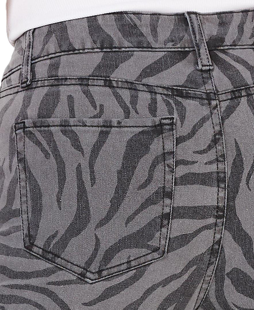 Tinseltown Women Zebra Print Skinny Jeans