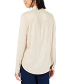 Ultra Flirt Women Mixed Media Utility Shirt