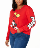 Love Tribe Women Plus Trendy Mickey T Shirt Red