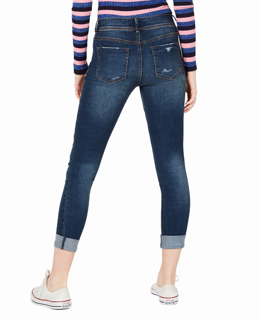 Indigo Rein Women Ripped Cuffed Skinny Jeans