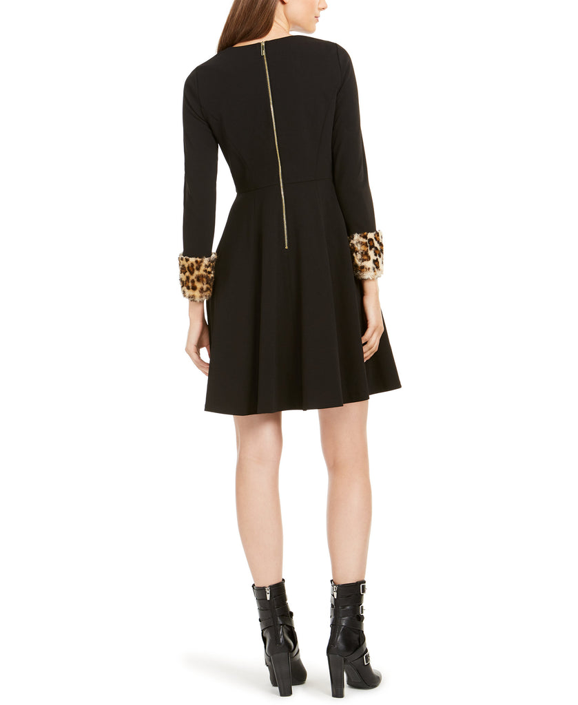 Calvin Klein Women Animal Cuff Fit & Flare Dress