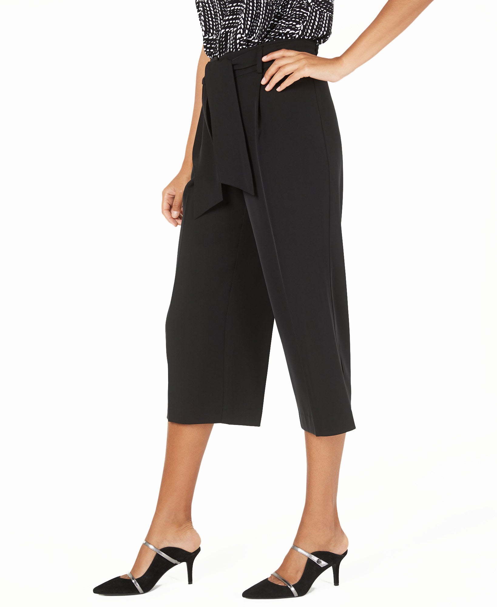 Alfani Women Petite Belted Culottes