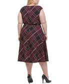 Tommy Hilfiger Women Plus Piper Plaid Fit & Flare Dress
