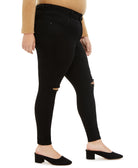 Celebrity Pink Women Plus Trendy Tripple Button Ripped Skinny Jean