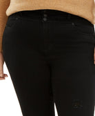 Celebrity Pink Women Plus Trendy Tripple Button Ripped Skinny Jean