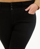 Celebrity Pink Women Plus Trendy Tripple Button Ripped Skinny Jean