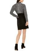 INC International Concepts Women Fringe Trim Jaquard Sweater