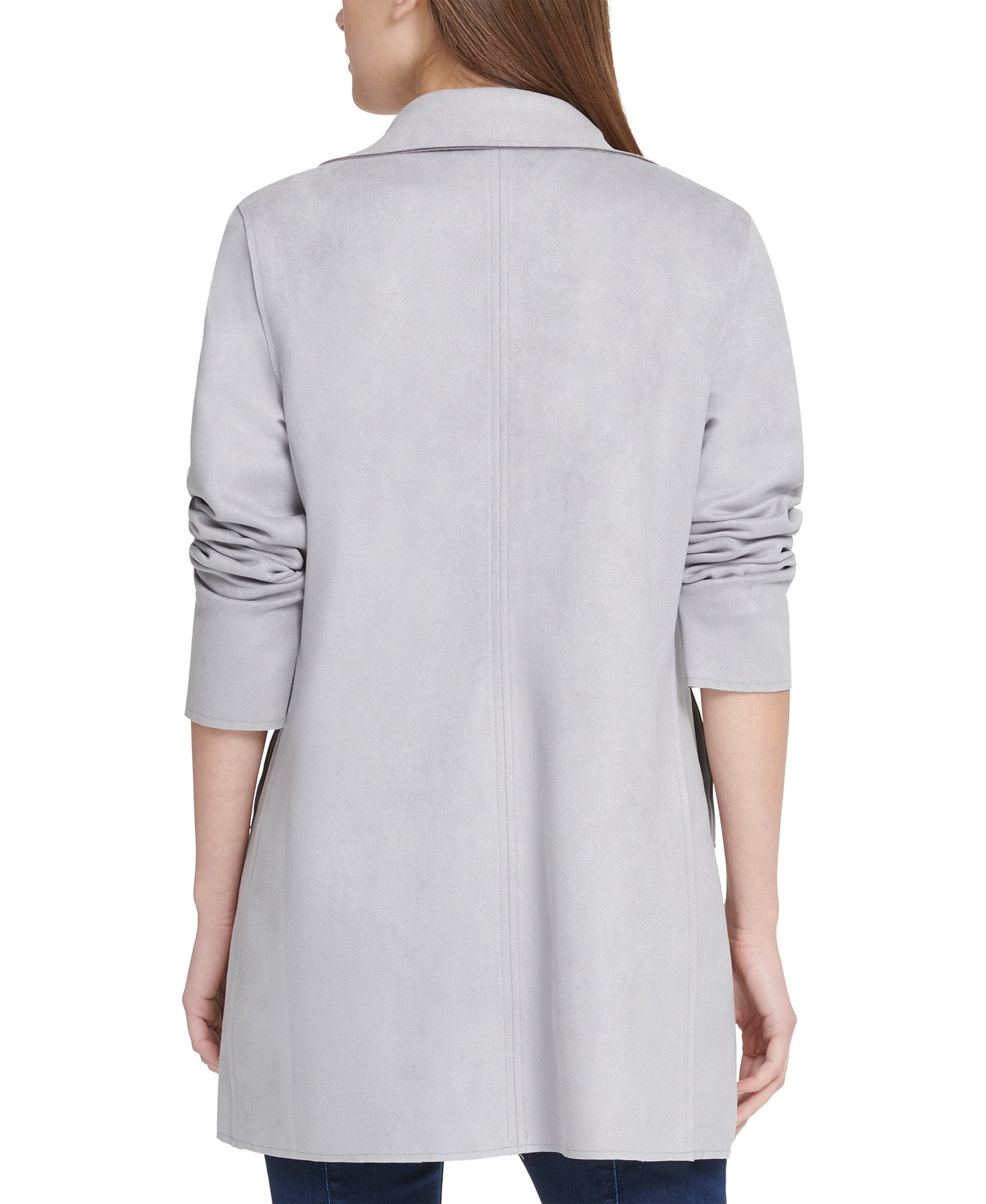 DKNY Women Faux Suede Topper Jacket