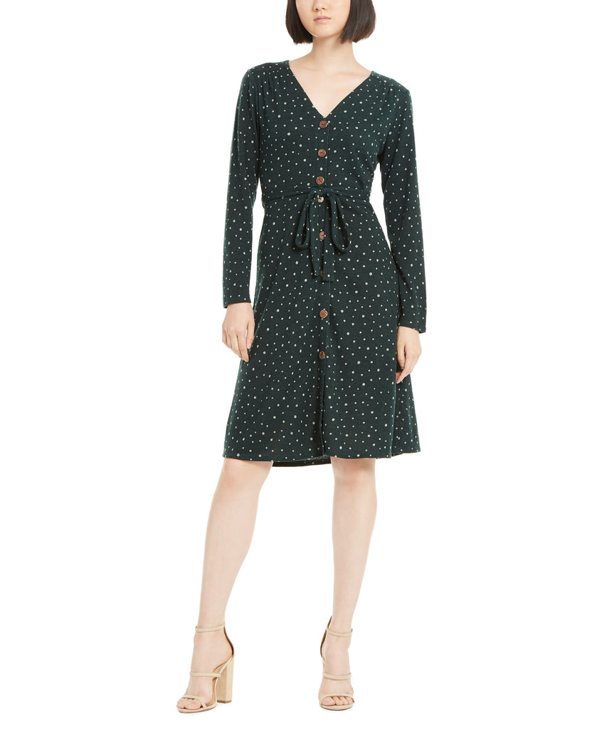 Monteau Women Petite Dot Wrap Dress