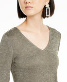 INC International Concepts Women Shiny Knit Top