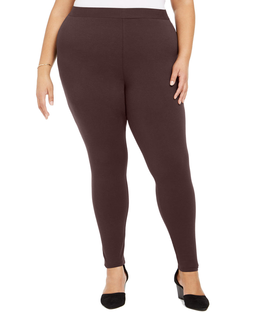 Style & Co Women Plus Basic Leggings Rich Truffle