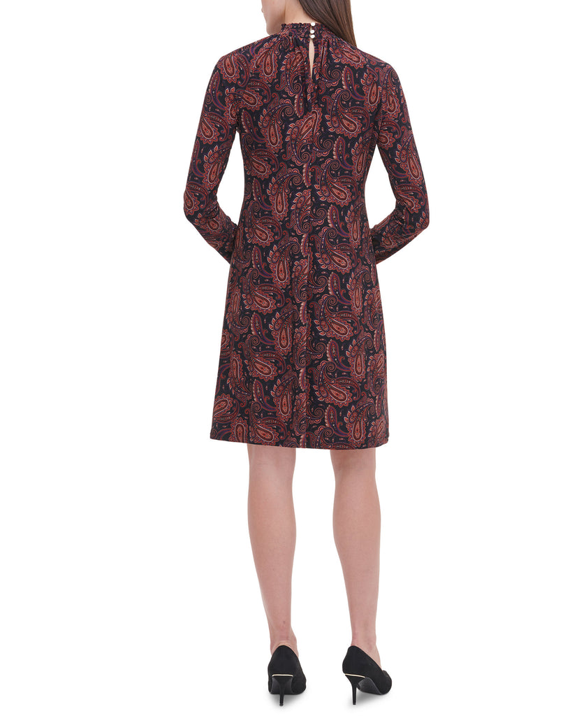 Tommy Hilfiger Women Paisley Mock Neck Dress