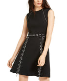 MICHAEL Michael Kors Women Pyramid Studded Dress Black