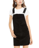 Vanilla Star Women Corduroy Overalls Dress Black