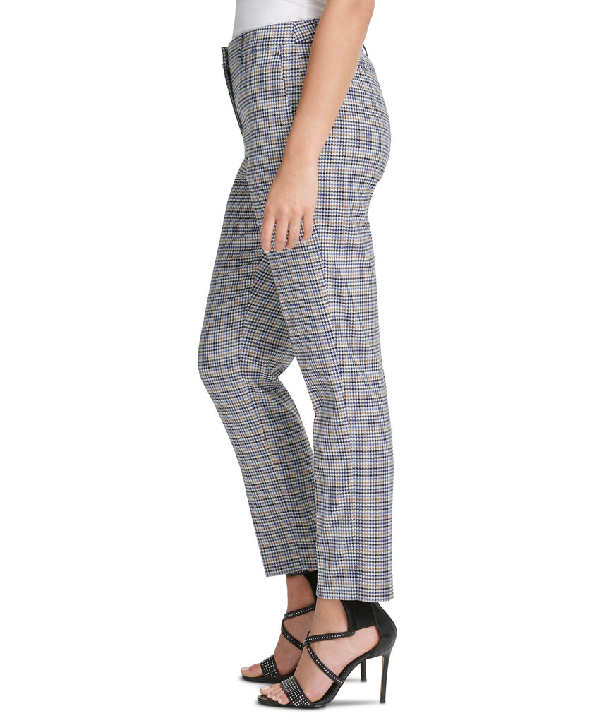 DKNY Women Houndstooth Plaid Essex Ankle Pant