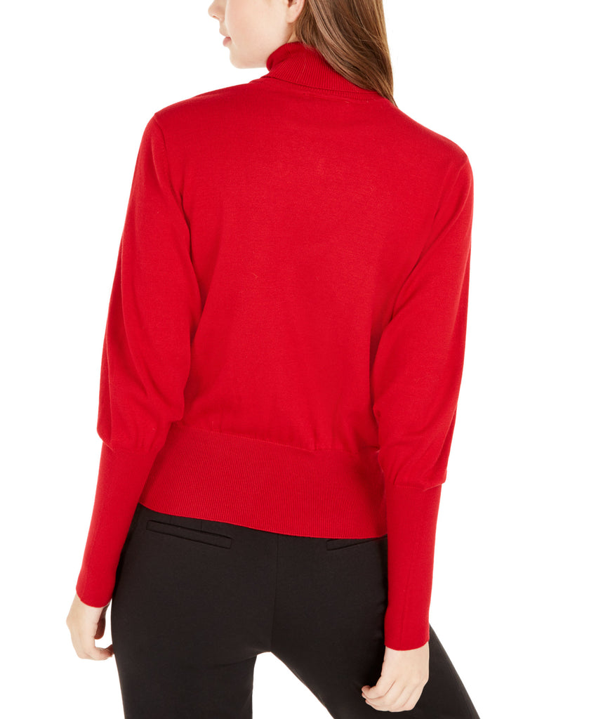 BCX Women Buttoned Turtleneck Sweater