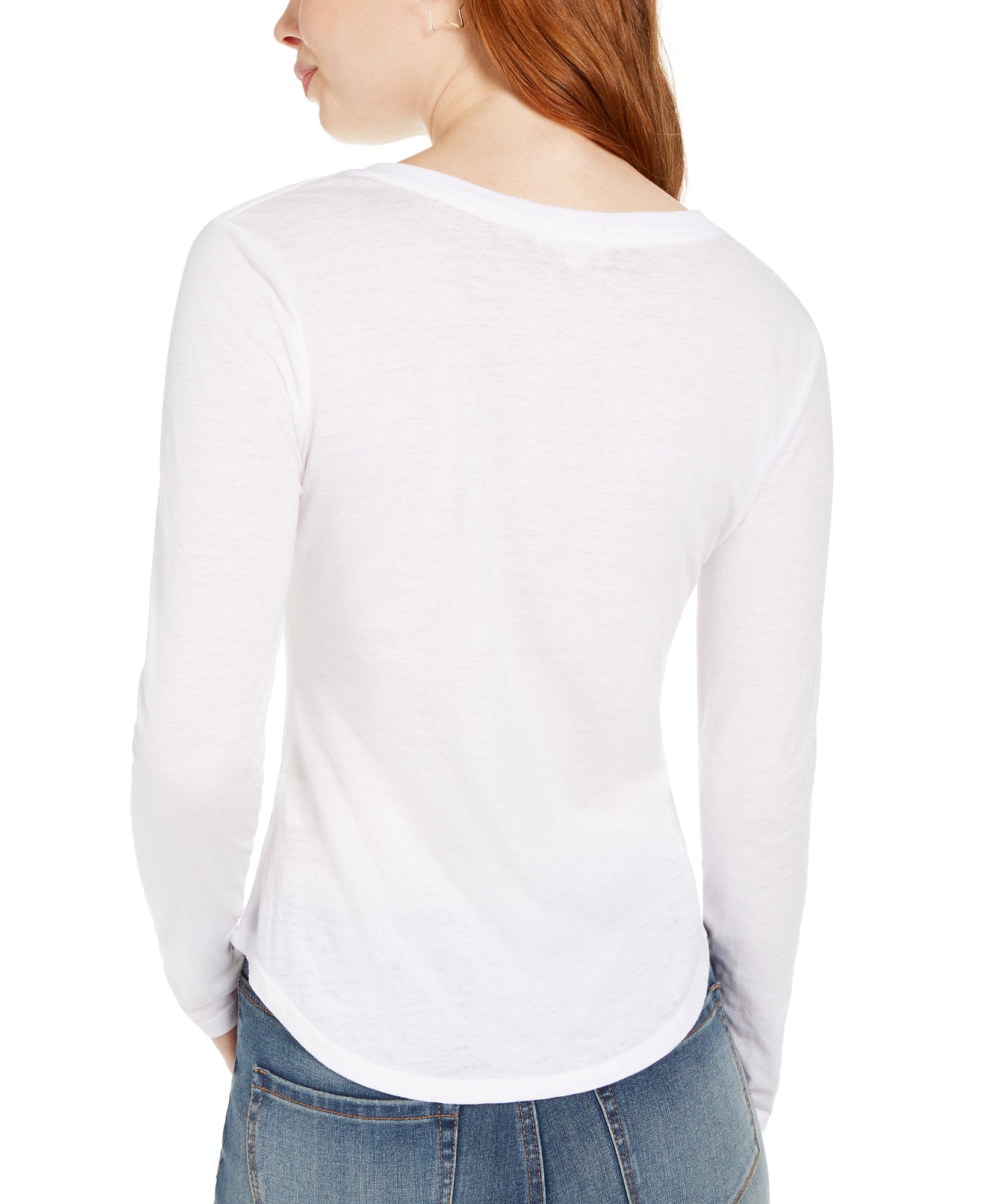 Ultra Flirt Women Long Sleeved Textured Boyfriend T Shirt
