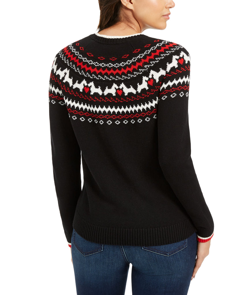 Charter Club Women Petite Fair Isle Crewneck Sweater