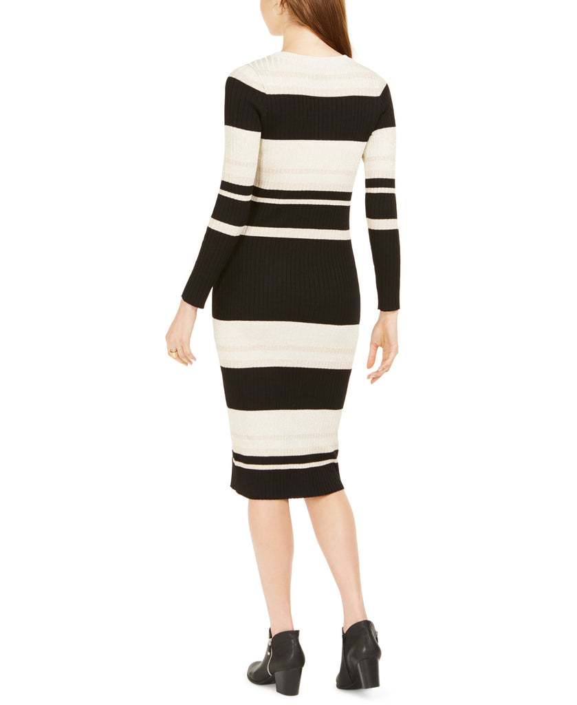 Taylor Women Striped Midi Sweater Dress