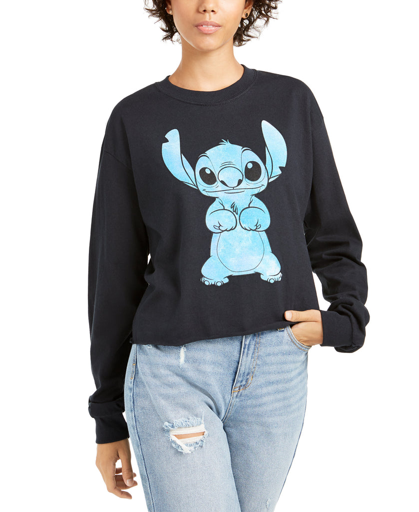Disney Women Stitch Graphic T Shirt Black