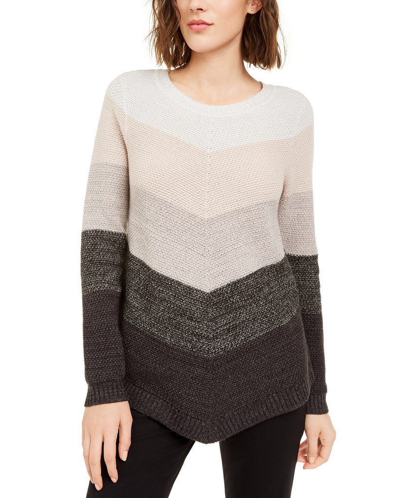 BCX-Women-Colorblocked-Sweater-Pink-Grey