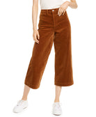OAT Women High Rise Super Wide Leg Corduroy Jeans Russet