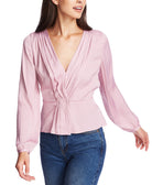 1.STATE Women Surplice Peplum Top