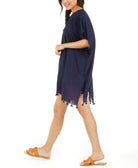 DKNY Women Pom Pom Caftan Swim Cover Up