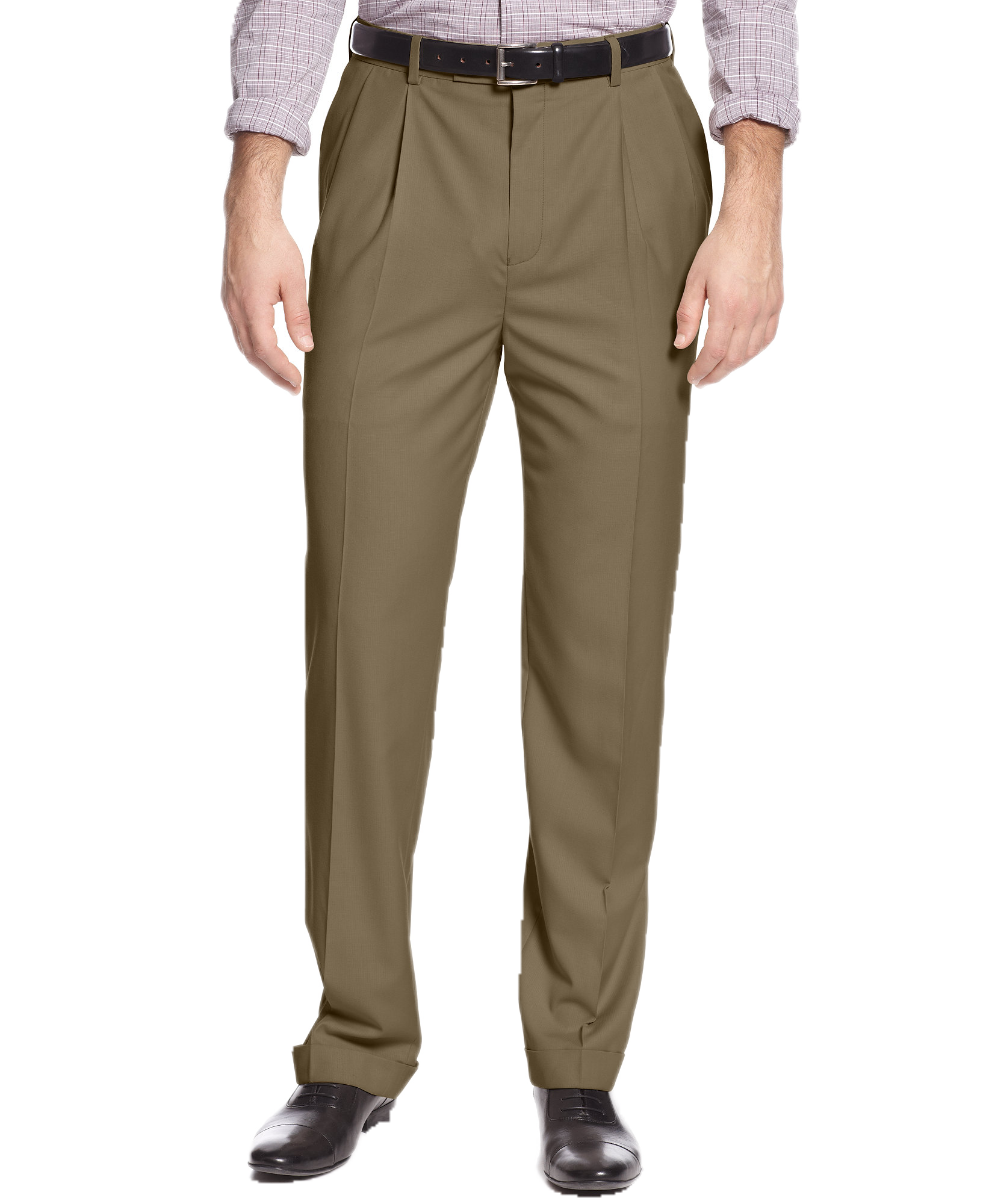 Louis Raphael Polyester Pleated Dress Pants Pants for Men