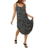 ONeill Women Nikko Floral Print Tank Dress Evergreen