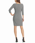 DKNY Women Knit Side Ruche Sheath Dress